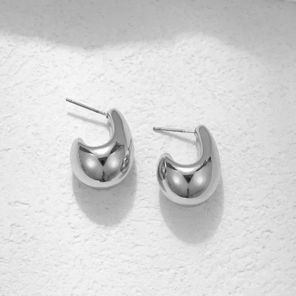 Boucles d'oreilles goutte d'eau argent