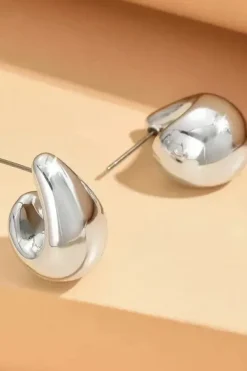 Boucles d'oreilles goutte d'eau argent