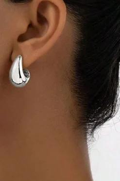 Boucles d'oreilles goutte d'eau argent