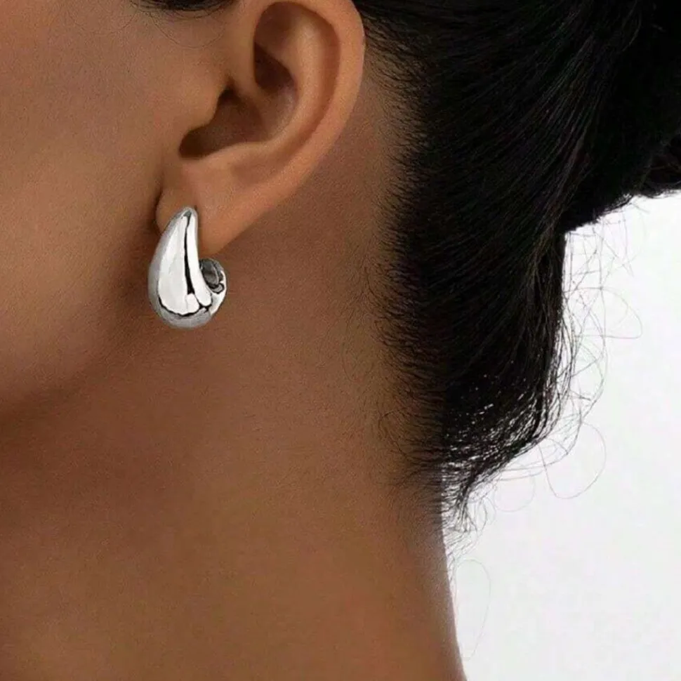 Boucles d'oreilles goutte d'eau argent