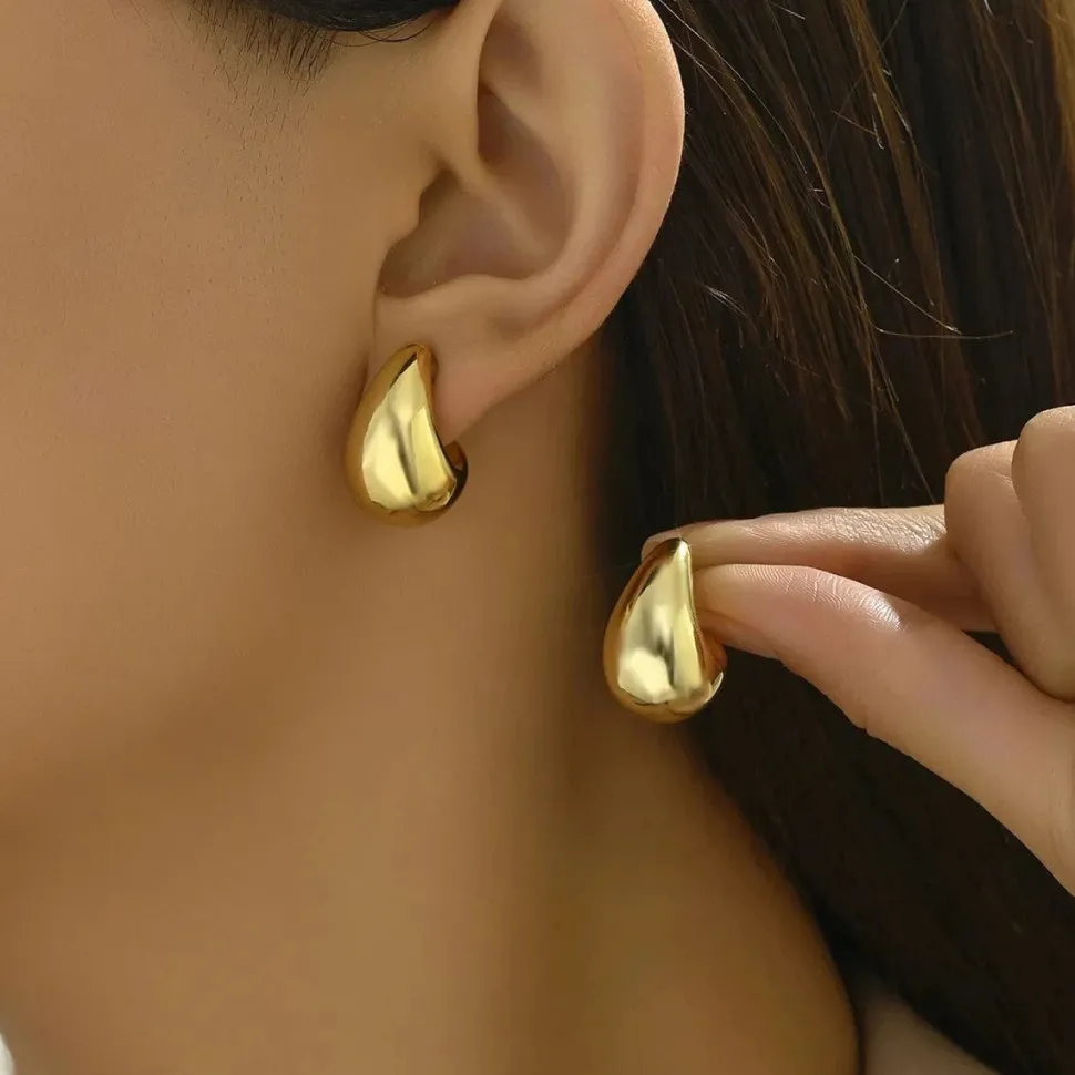 Boucles d'oreilles goutte d'eau or