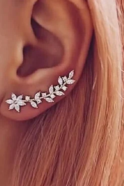 Boucles d'oreilles grimpantes zircons