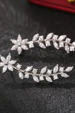 Boucles d'oreilles grimpantes zircons