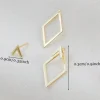 Boucles d'oreilles losange or