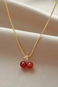 Collier cerise or