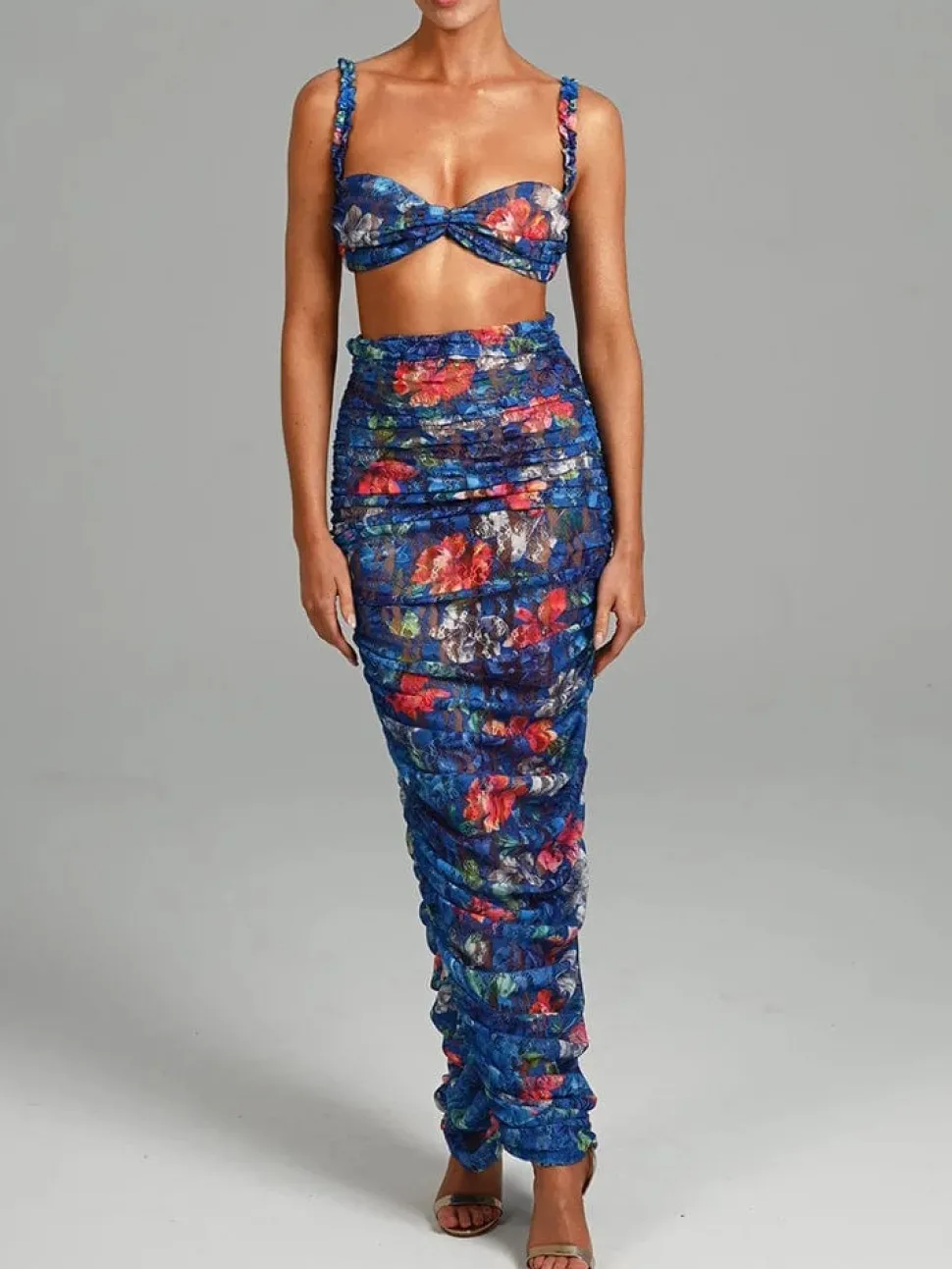 Ensemble robe fleurie chic