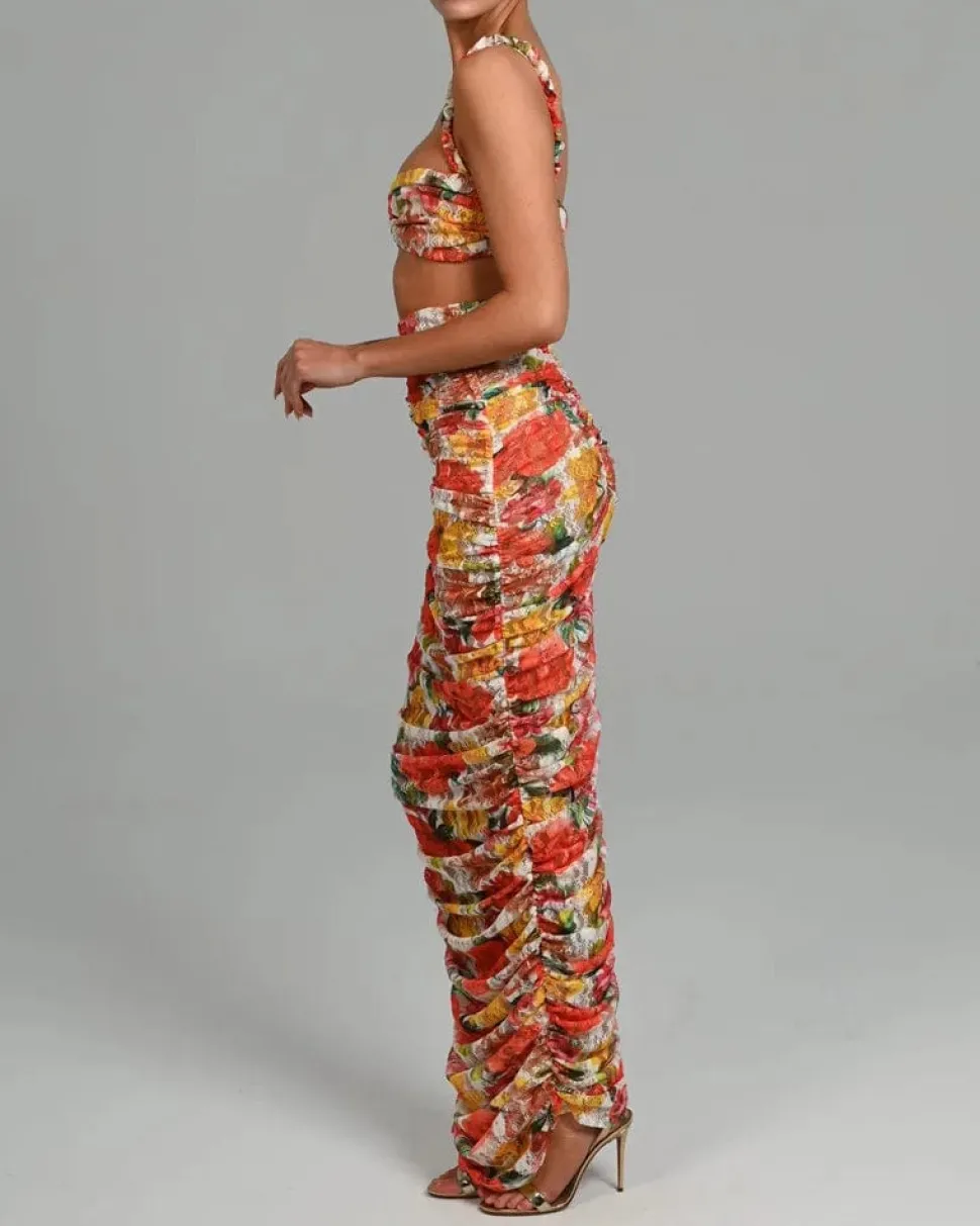 Ensemble robe fleurie chic