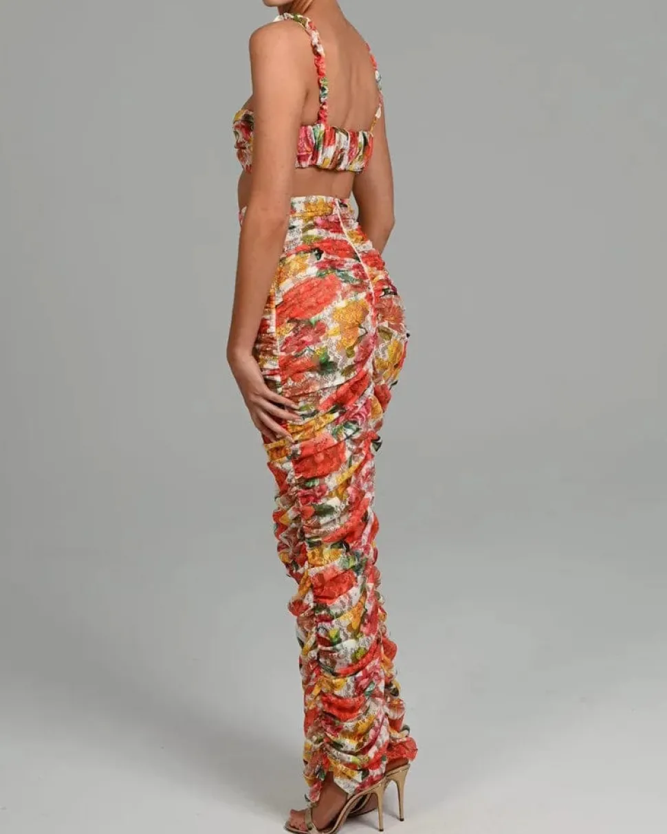 Ensemble robe fleurie chic