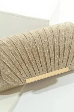 Pochette dorée à paillettes
