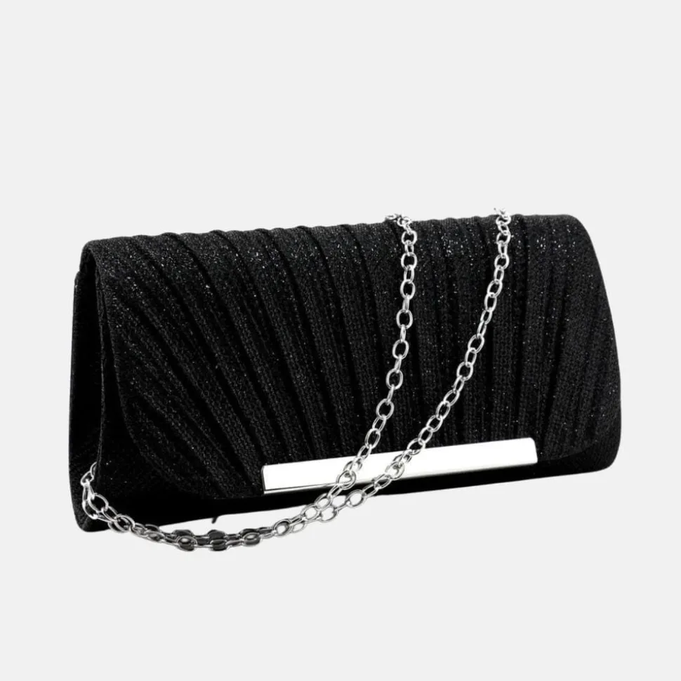 Pochette noire à paillettes
