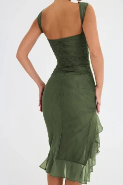 Robe asymétrique drappée élégante
