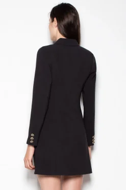 Robe blazer noire courte chic