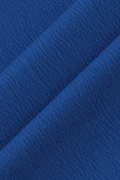 Robe bohème bleue épaules dénudées