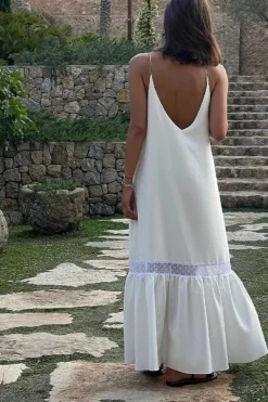 Robe bohème dos nu fluide longue