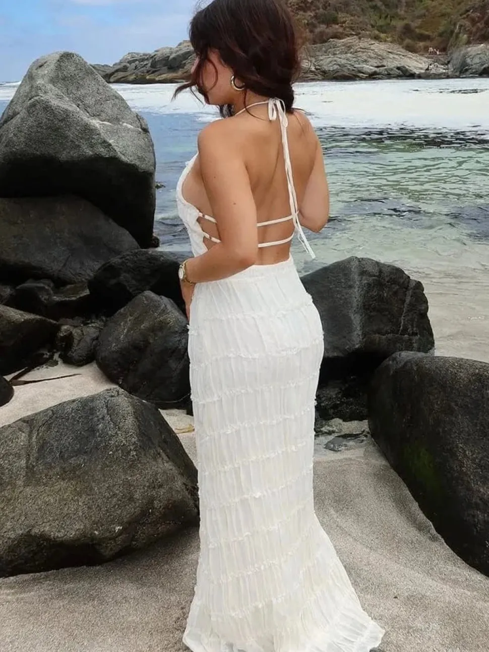 Robe bohème maxi dos nu