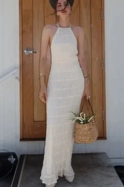 Robe bohème maxi dos nu