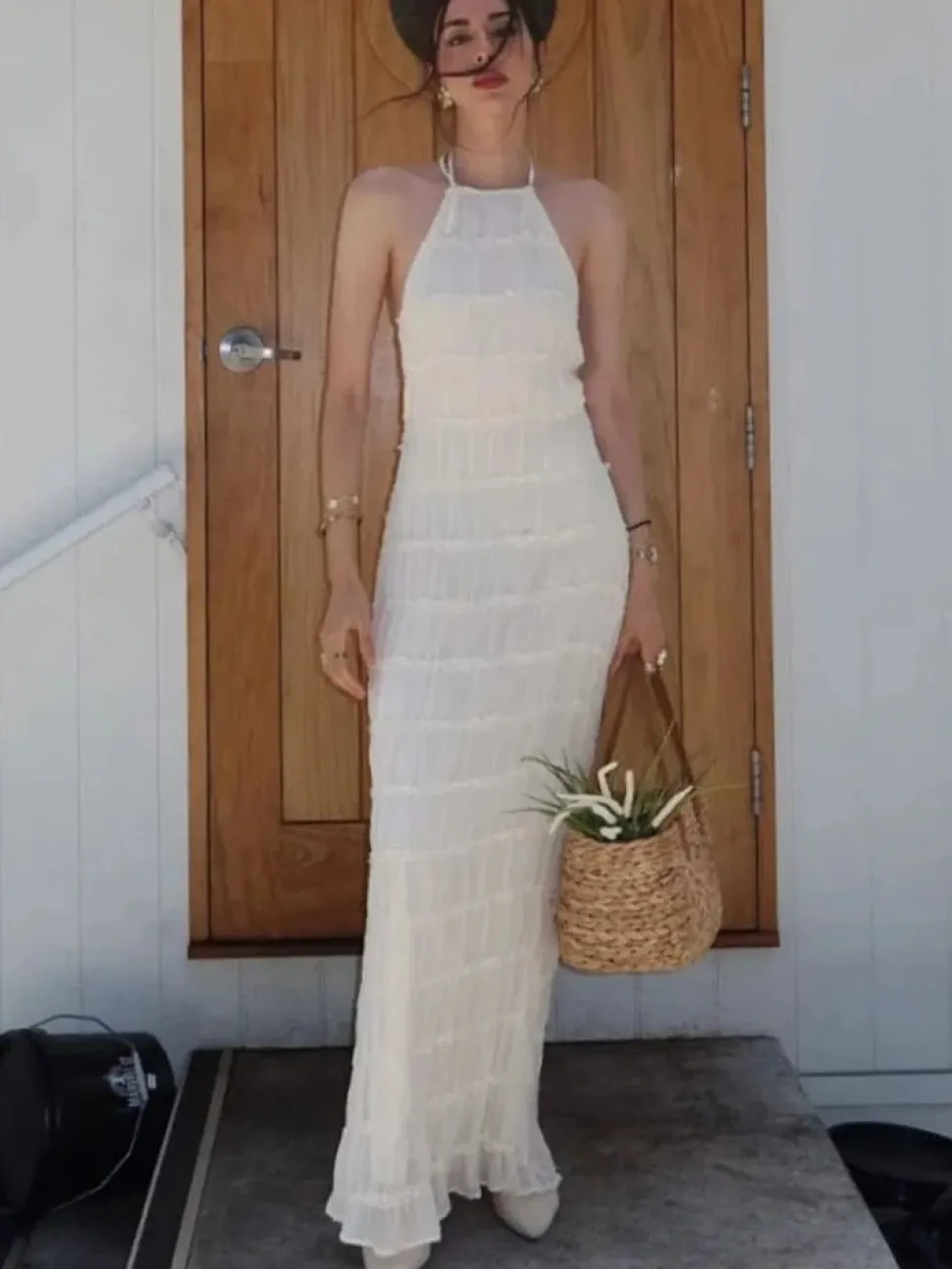 Robe bohème maxi dos nu