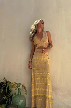 Robe bohème été fendue dos nu