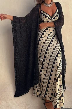 Robe bohème été longue à bretelles