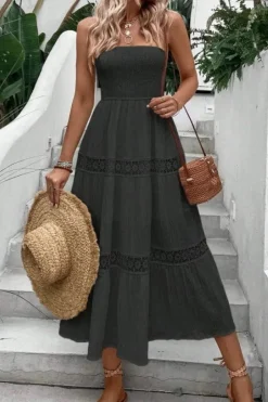 Robe bustier bohème midi pour été