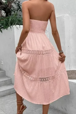 Robe bustier bohème midi pour été