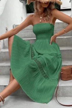 Robe bustier bohème midi pour été