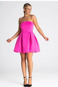 Robe bustier rose