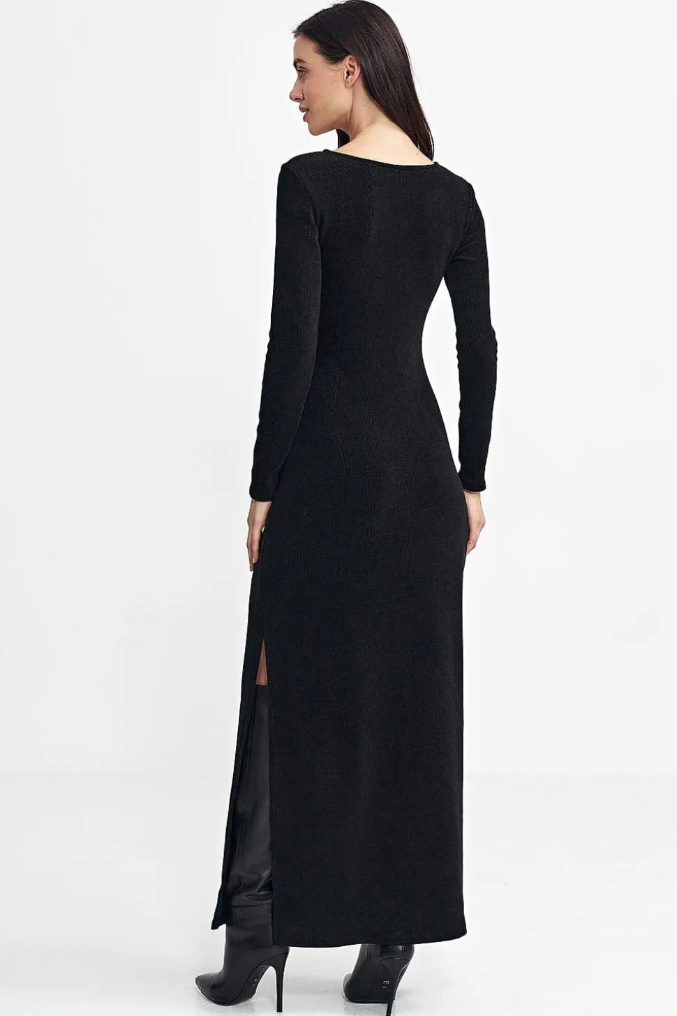 Robe casual longue fendue