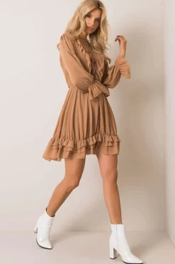 Robe champêtre courte manche longue