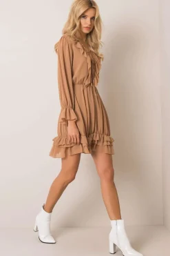 Robe champêtre courte manche longue