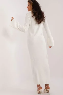 Robe chemise blanche fendue longue