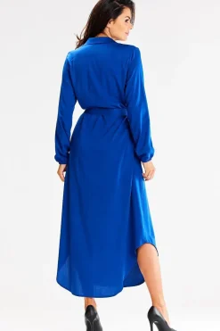 Robe chemise bleu