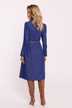 Robe chemise cintrée manches longues