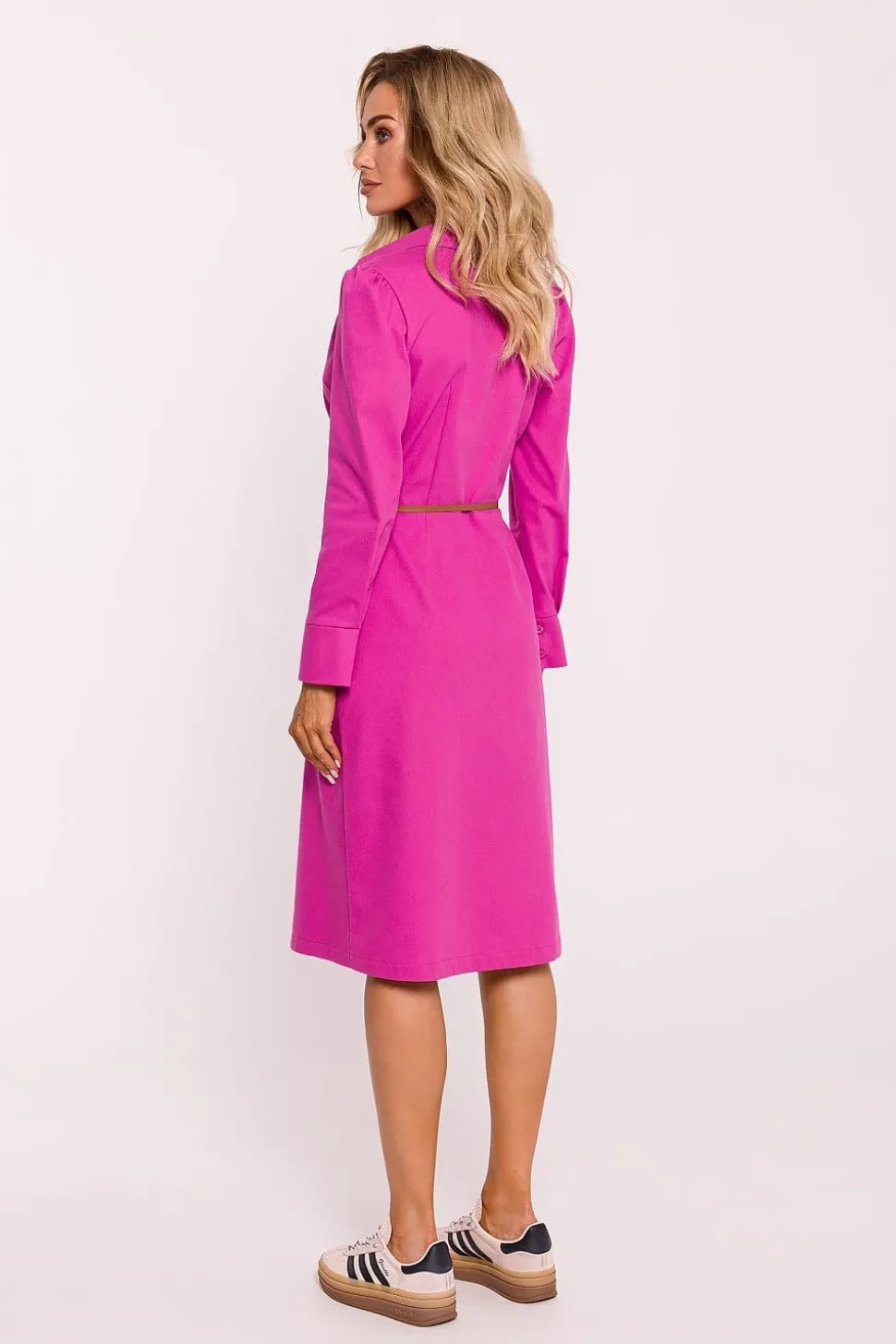 Robe chemise cintrée manches longues