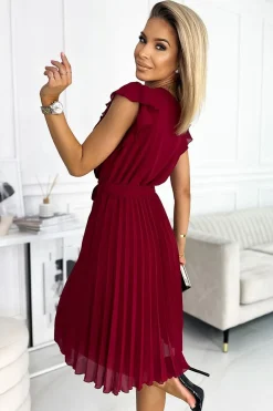 Robe cocktail bordeaux