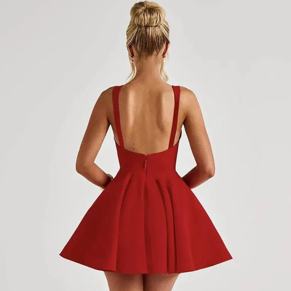 Robe corset courte évasée