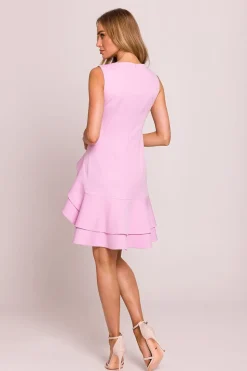Robe courte asymétrique sans manches