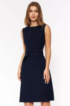 Robe courte droite sans manches