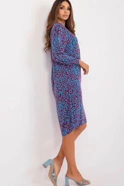 Robe courte multicolore manches longues