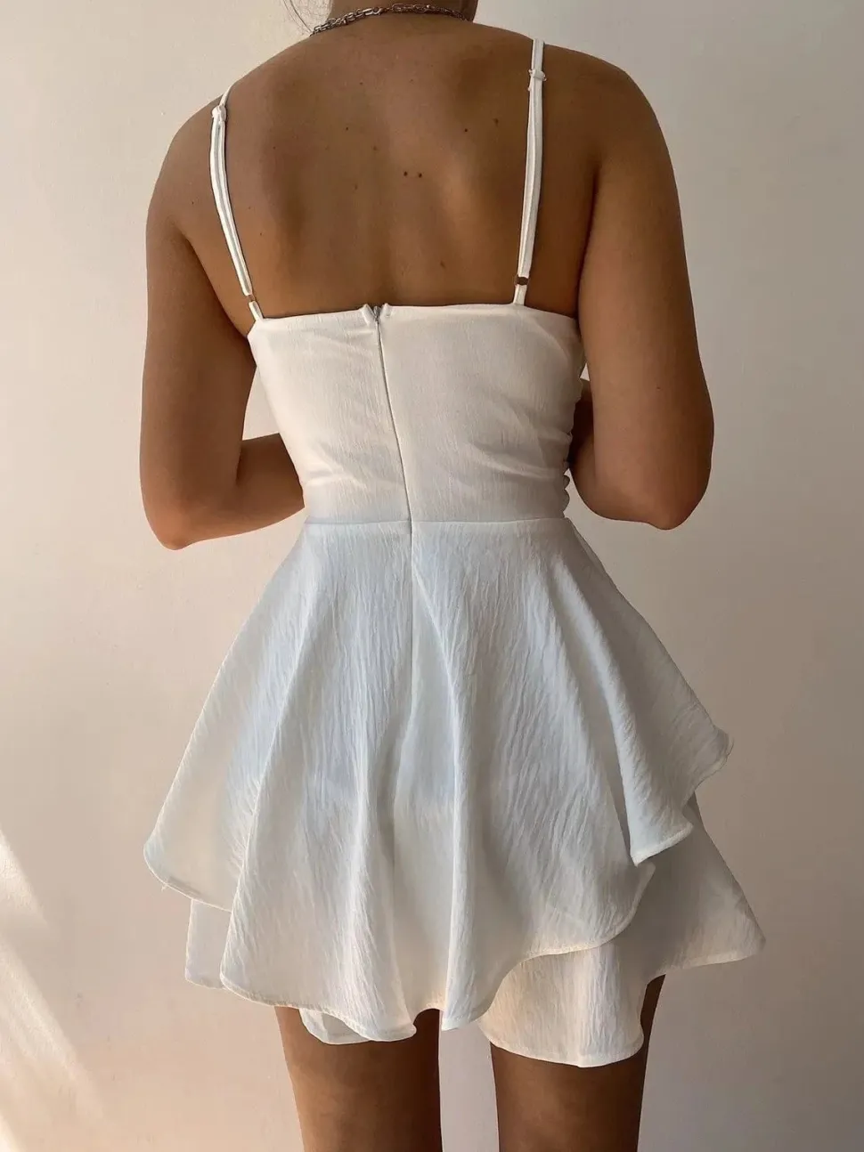 Robe courte été drapée fluide