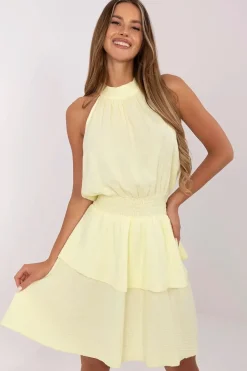 Robe courte été trapèze sans manches