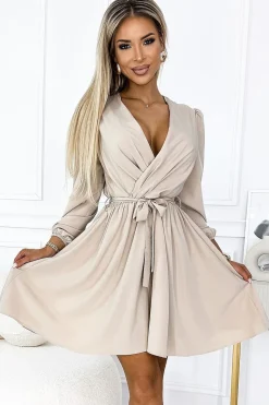 Robe de cocktail beige