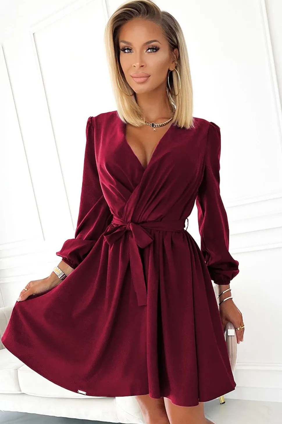 Robe de cocktail bordeaux