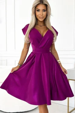 Robe de cocktail chic manches courtes