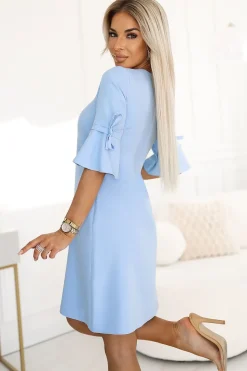 Robe de cocktail courte manches 3/4