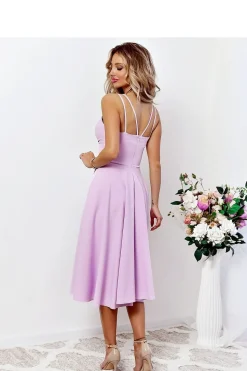 Robe de cocktail midi chic évasée