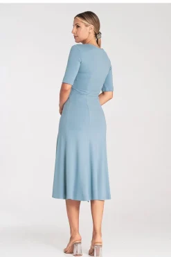 Robe de cocktail midi évasée