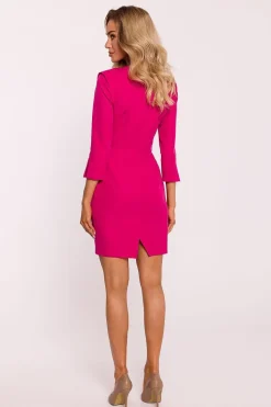 Robe de cocktail mini manches longues