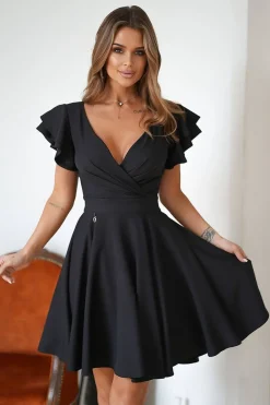 Robe de cocktail noire courte