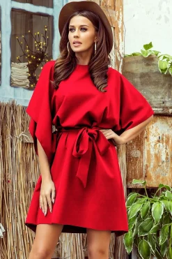 Robe de cocktail rouge chic courte
